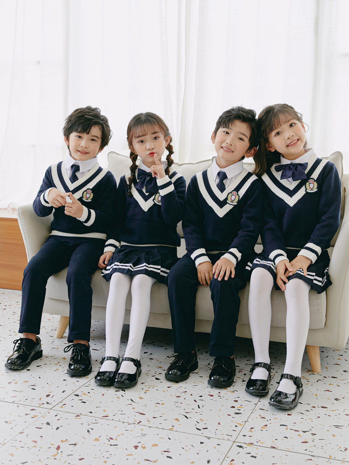 Kindergarten Garden clothes Spring and autumn clothes suit pure cotton choral acting out of first grade class English Breeze Primary School Uniforms