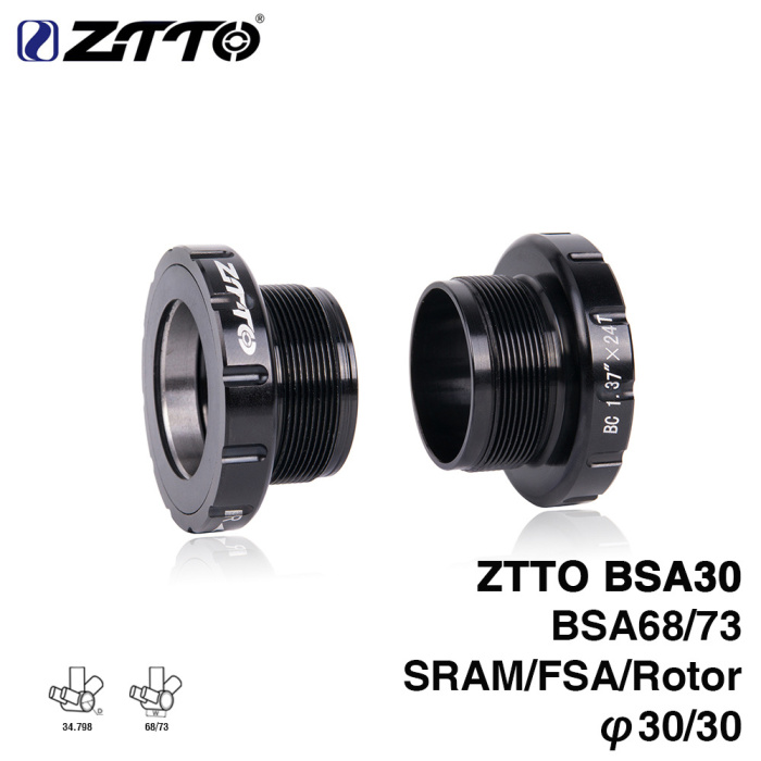 ZTTO bike BSA30 ceramic middle shaft 68 73mm threaded five-pass suitable for BB386 30mm cranks