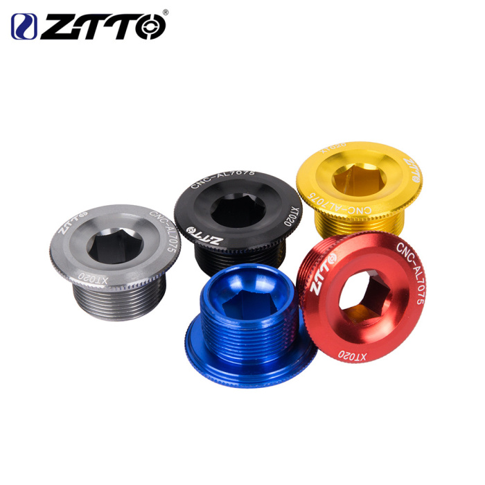 ZTTO Mountaineering Car Crank Cover Screw Road Bike Middle Shaft Aluminum Alloy Color Crank Screw M20 * 10mm