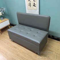 Custom belt rear backrest changing shoes stool small storage sofa chair subbarber hair shop waiting for long rest chair holder