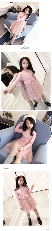 Váy công chúa cho bé gái Váy mùa thu 2018 phiên bản mới của trẻ em Hàn Quốc mặc váy pettiskirt váy cho bé gái 1 tuổi