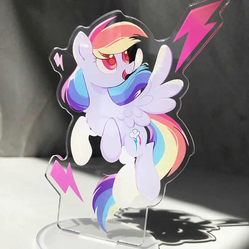 Аксессуар из акрила для персонажа My Little Pony: вентилятор-периферия, Пинки Пай Флаттершай редкий, Радуга Даш