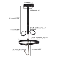 Перояные наручники закулисных содержат однообольные анальные крючки