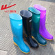 Shanghai Huili rain boots women's mid-high waterproof shoes tendon sole non-slip wear-resistant long rain boots water boots rubber shoes soft