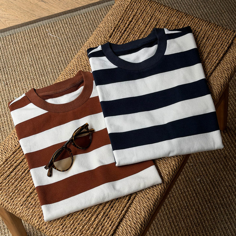 Cm Naples Queen Stripes Final Week Series College Style Casual Round Neck Short Sleeve Sailor T-Shirt Cm Naples Queen Stripes Final Week Series College Style Casual Round Neck Short Sleeve Sailor T-Shirt