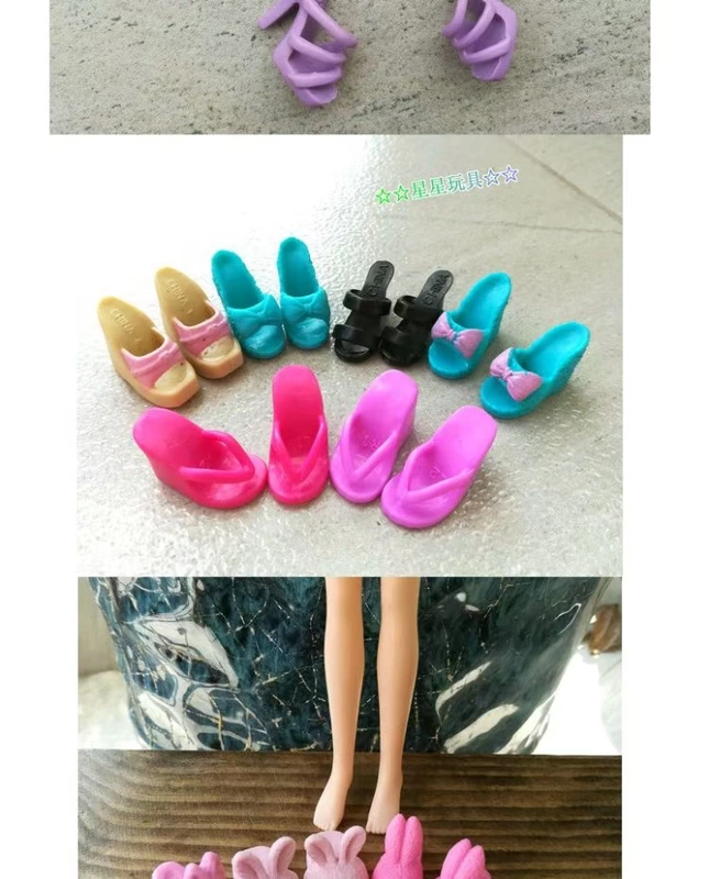 Giày phụ kiện búp bê 6 điểm chính hãng có thể là siêu mẫu Lifu Lijia Blythe dép thỏ dép xỏ ngón