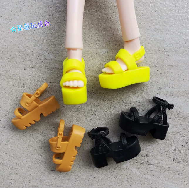 Sao đồ chơi 6 điểm búp bê giày chính hãng phụ kiện phong cách búp bê chính thức với đáy phẳng giúp đỡ cao roman dép búp bê công chúa elsa