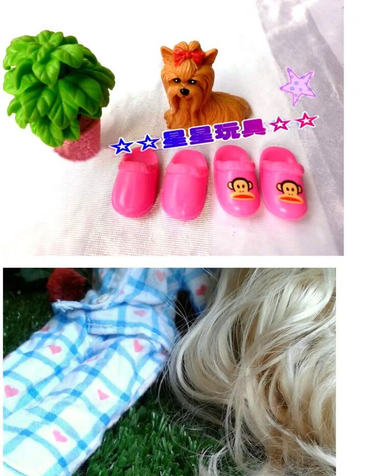 Giày phụ kiện búp bê 6 điểm chính hãng có thể là siêu mẫu Lifu Lijia Blythe dép thỏ dép xỏ ngón đồ chơi cho bé gái 4 tuổi