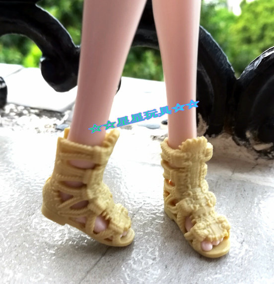 Sao đồ chơi 6 điểm búp bê giày chính hãng phụ kiện phong cách búp bê chính thức với đáy phẳng giúp đỡ cao roman dép búp bê công chúa elsa