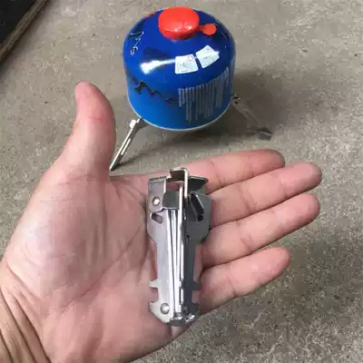 Stainless steel folding outdoor stove head steam lamp flat tank long gas tank bracket Flat gas tank stable bracket holder