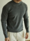YUXIAN delicate wool half turtleneck one-shoulder sweater American retro pullover solid color men warm autumn and winter