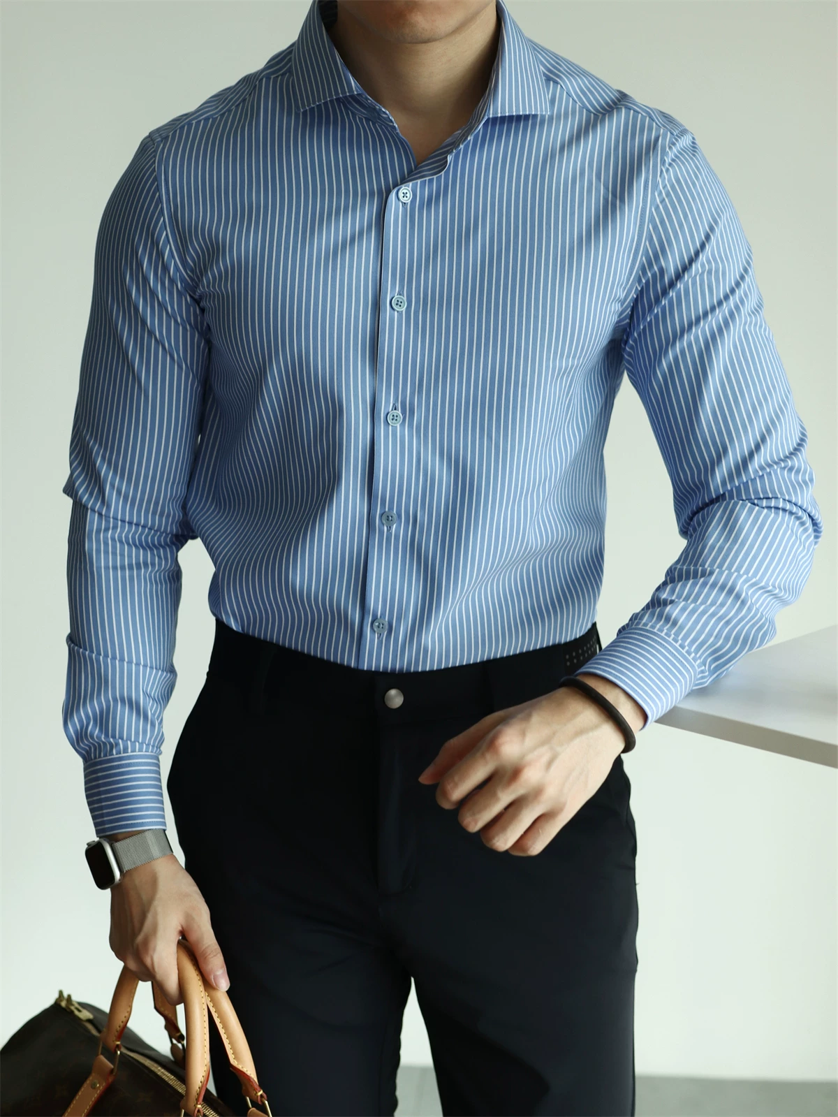 Дышащая рубашка, slim fit
