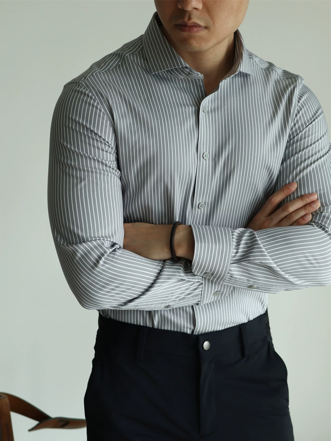 Дышащая рубашка, slim fit