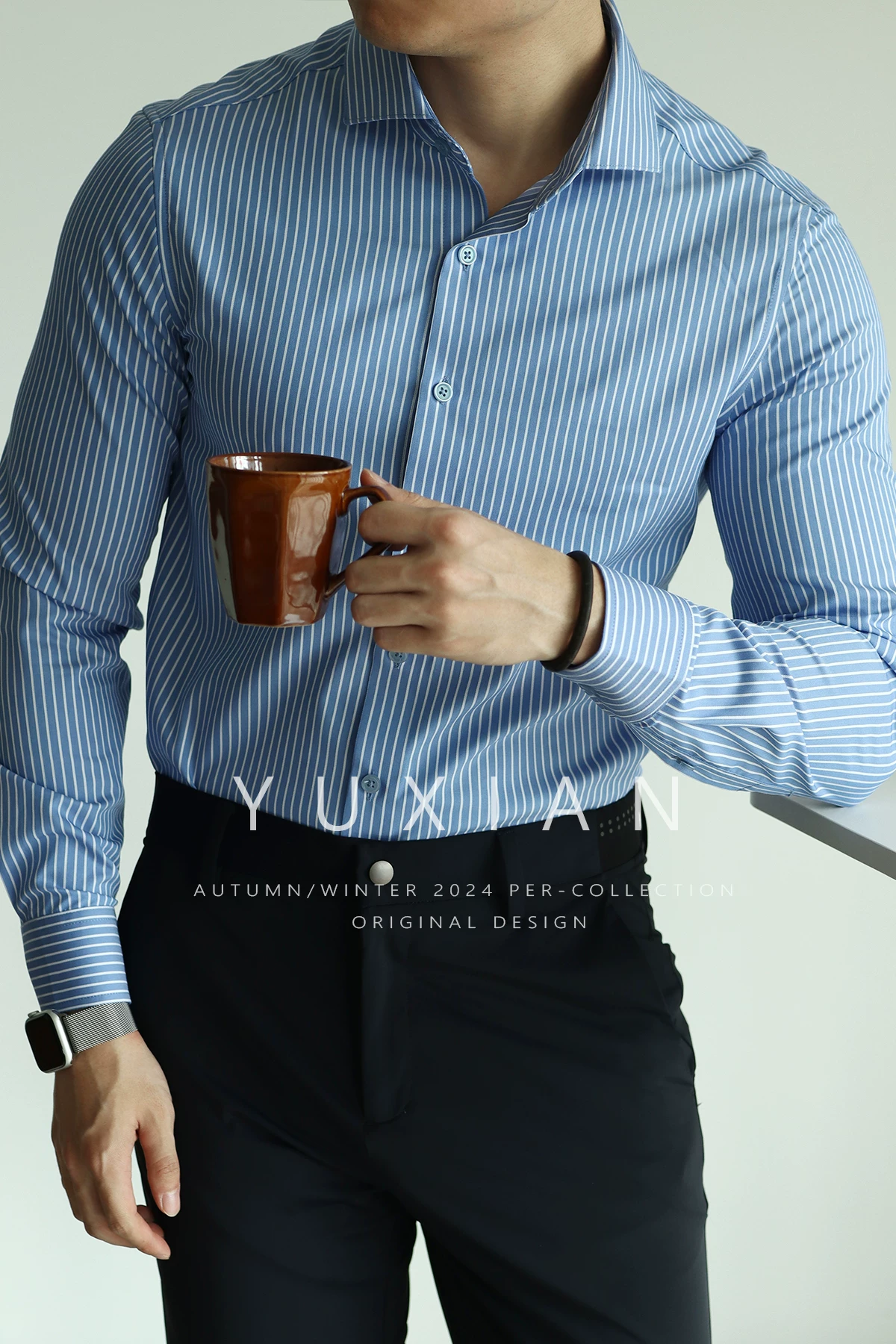 Дышащая рубашка, slim fit