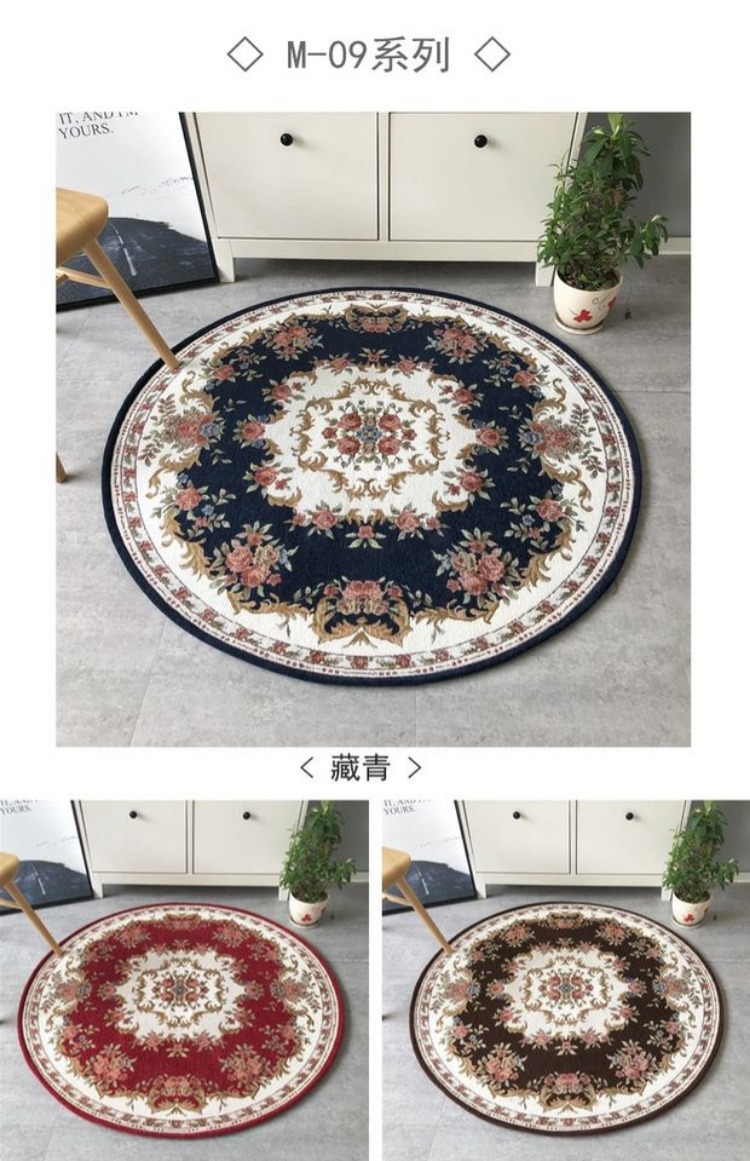Vòng thảm đệm ghế máy tính đệm ghế treo rổ vườn phòng ngủ mat mat phòng khách không trượt châu Âu - Thảm thảm long