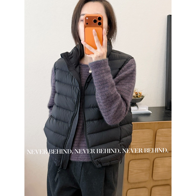9.27【Sincere Vest】 Stand-Up Collar Puffy down Jacket Sleeveless Casual Vest