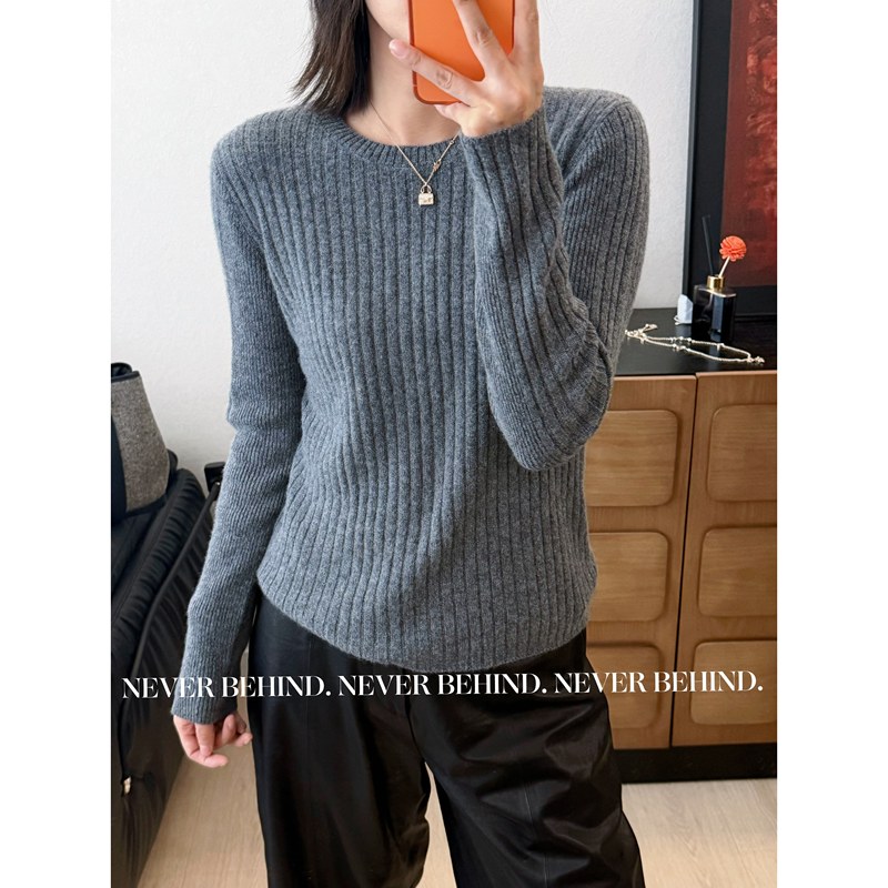 9.12【Heartwarming】New Fans Are Joining, One Will Get a Repeat Purchase, 100% Cashmere Crew Neck Ribbed Cashmere Base Layer