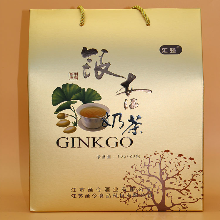 Tai Hing Special Huiqiang Gingko Milk Tea Gift Box Gingko Crystal Gift Box Gift Canon (Taixing Baikot gingko crystal)