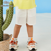 Simbana childrens shorts summer 2021 New Baby pants White comfortable casual five-point pants