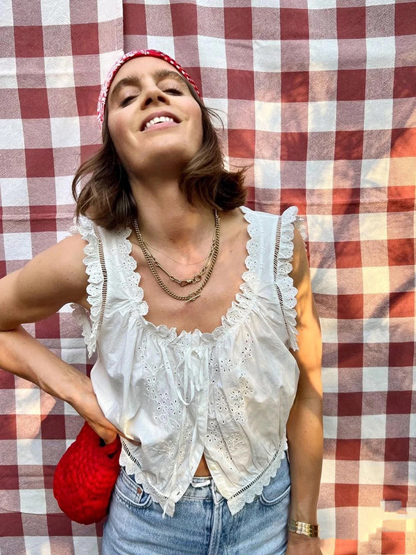 White Hollow-Out Heavy Embroidery Ruffle Vest with a Unique Design, Niche Retro Short Versatile Shirt Top White Hollow-Out Heavy Embroidery Ruffle Vest with a Unique Design, Niche Retro Short Versatile Shirt Top
