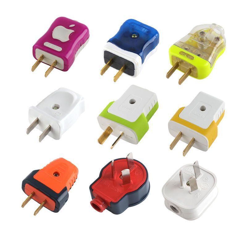 (3-20 pieces) Household 16A two-pin 3-pin anti-leakage plug 2-pin 10a plug three-pin high-power plug