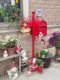 American-Style Retro Wrought Iron Mailbox with Lock, Outdoor Mail Box, Villa Mailbox Decoration Props,