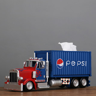 American-Style Optimus Prime Iron Art Container Tissue Box Decoration Creative Home Living Room Desktop Tissue Box Napkin Holder