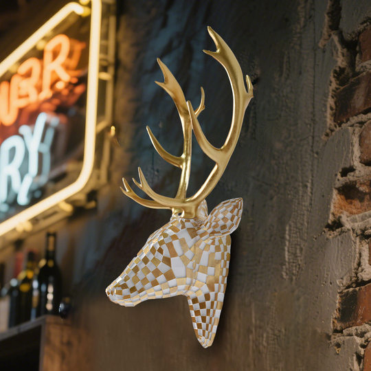 Трансграничные настенные ковры с головой оленя, статуи голов животных, подвески из рогов, предметы интерьера, украшения для входа в гостиную