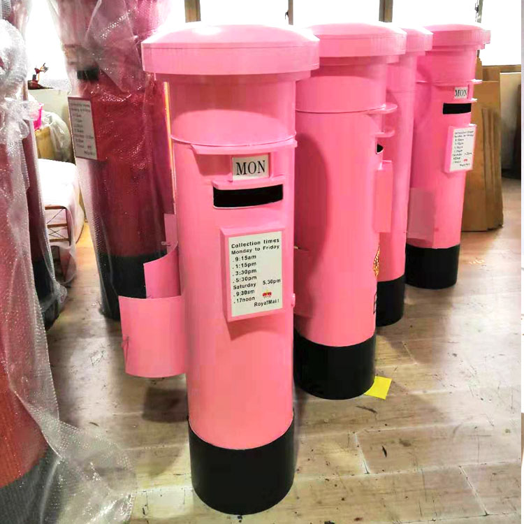 Wrought iron China post mailbox model ornaments Retro net red shop catering Wedding decoration holiday props