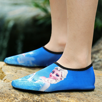Beach Shoes Children Exclusive Diving Surf Speed Dry Swimming Shoes Men And Women Children Barefoot Soft Bottom Cartoon Running Jump Rope Shoes