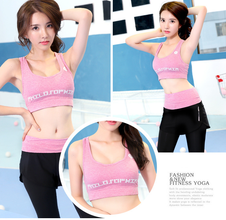 Đồ lót thể thao nữ chống sốc tập hợp áo vest kiểu học sinh yoga cỡ lớn mùa hè không có vòng thép chống võng áo bra adidas