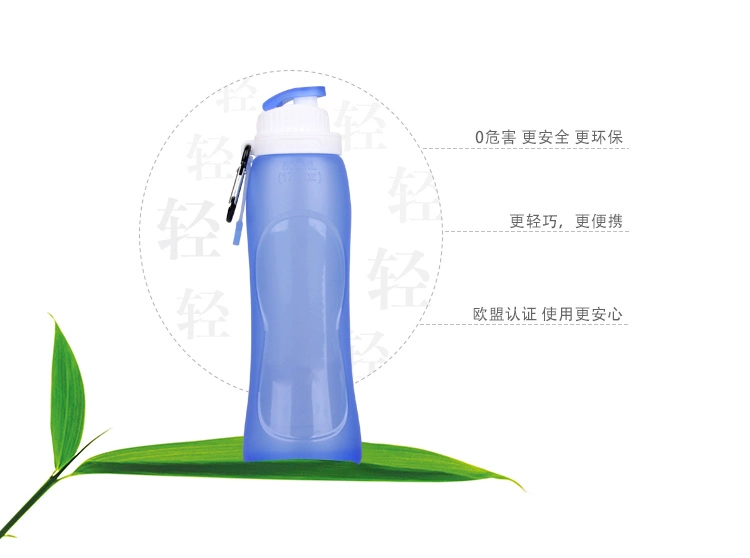 Thực phẩm cấp silicone đóng chai nước ấm nước du lịch ngoài trời di động thể thao sáng tạo chai nước du lịch tốt