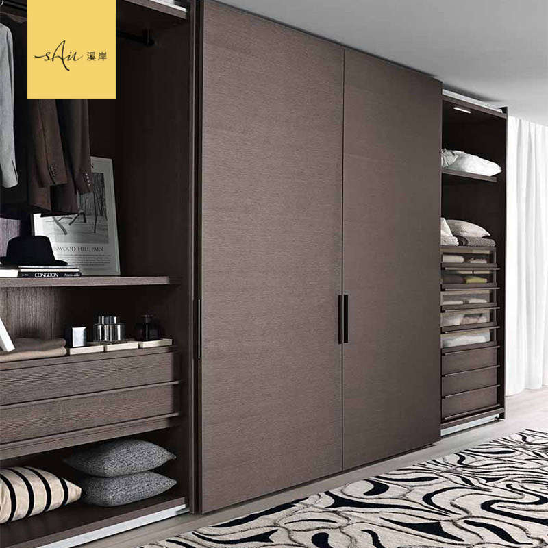 Creekside bedroom overall wardrobe custom modern minimalist cloakroom sliding door wardrobe solid wood custom whole house furniture
