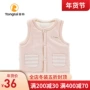 Tong Tai bé vest mùa thu đông mặc áo khoác dày vest ấm áo vest 0-1 tuổi áo gile thu đông bé gái