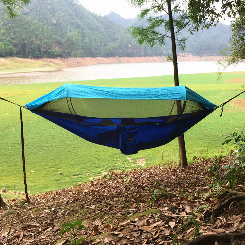 Hammock Sun Protection Outdoor Speed Open Shading With Mosquito Nets Windproof Mosquito-Proof Rain-Proof Camping Tent Single Double swing