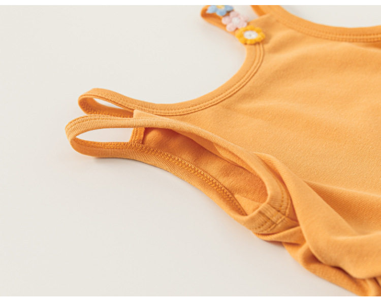 Girls' Summer Outfit: Sweet Thin Vest and Floral Bloomers, Stylish Summer Suspender Shorts for Baby Girls — 23