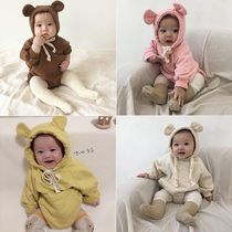 Autumn and winter baby cute bear ear jumpsuit men and women Baby cute animal soft bag