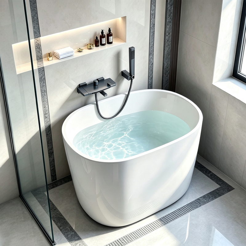Acrylic Household Small-Sized Japanese-Style Mini Mobile Freestanding Integrated Deep Soaking Insulated Small Bathtub