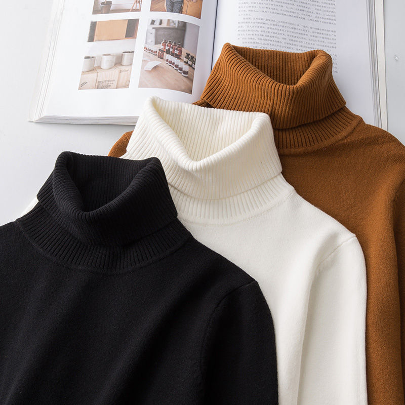 Men's Spring Thin Knit Sweater, Slim Fit, Half-High Collar, Korean Style, Stylish Fleece Top