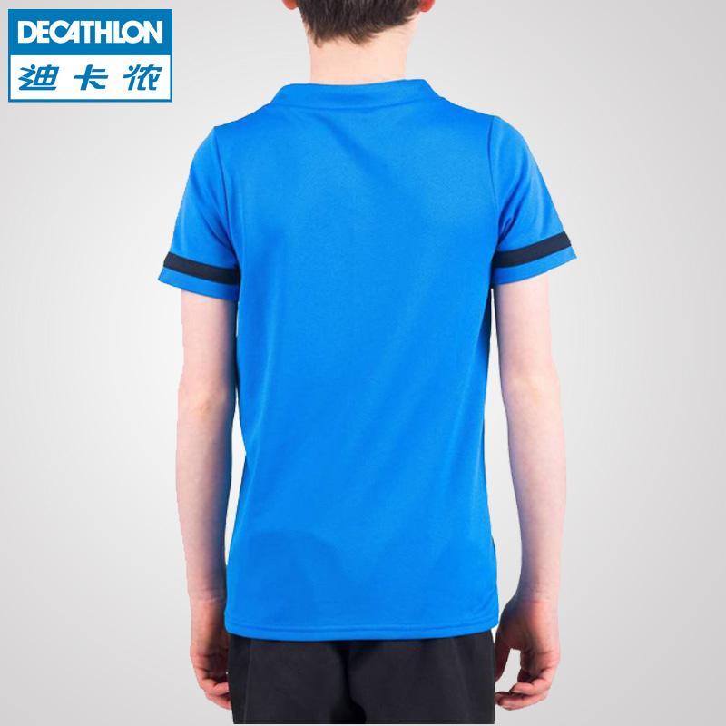 Decathlon thể thao trẻ em T-Shirt rugby thể thao áo sơ mi ngắn tay T-Shirt KIPSTA bóng bầu dục Mỹ