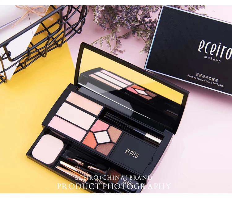 Hộp trang điểm y tế Pandora kẻ mắt ba màu son môi mascara phấn má hồng bút chì kẻ mắt năm màu - Bộ trang điểm kem nền bobbi brown