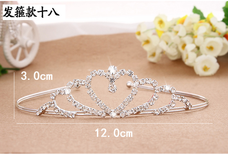 Hàn quốc phiên bản của trẻ em vương miện headband công chúa dễ thương nước khoan bit bé gái kẹp tóc cô gái thái vương miện phụ kiện tóc