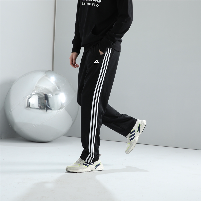 Adidas Men's Summer Smooth Straight-Leg Pants Breathable Loose Sports Pants Cool Casual Pants