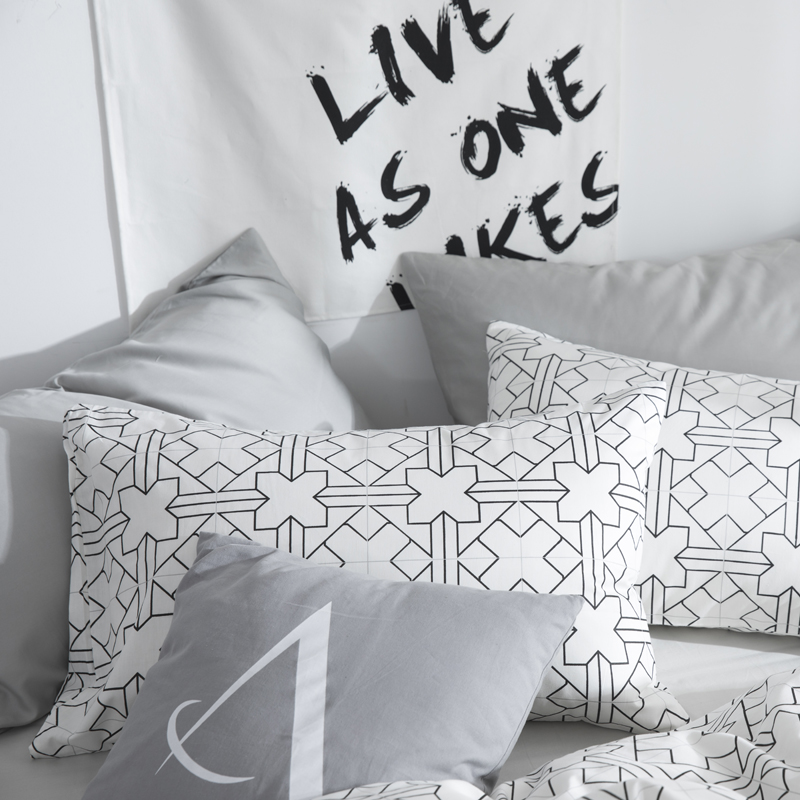 Một cặp gắn đơn giản 100% cotton sinh viên tươi nhỏ gối tay 48 74cm bông gối đơn - Gối trường hợp gối vỏ đỗ