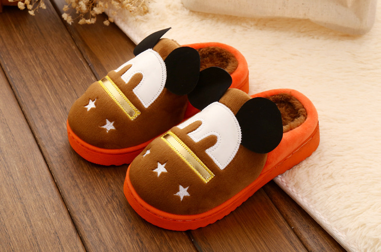 Chaussons enfants en suède pour hiver - semelle caoutchouc - Ref 1005084 Image 10