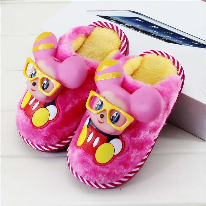 Chaussons enfants en suède pour hiver - semelle caoutchouc - Ref 1005083 Image 10
