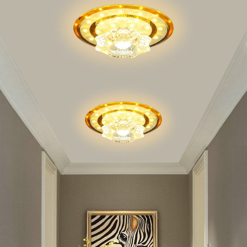 Corridor crystal light modern minimalist corridor light embedded LED spotlight entry porch foyer light balcony light