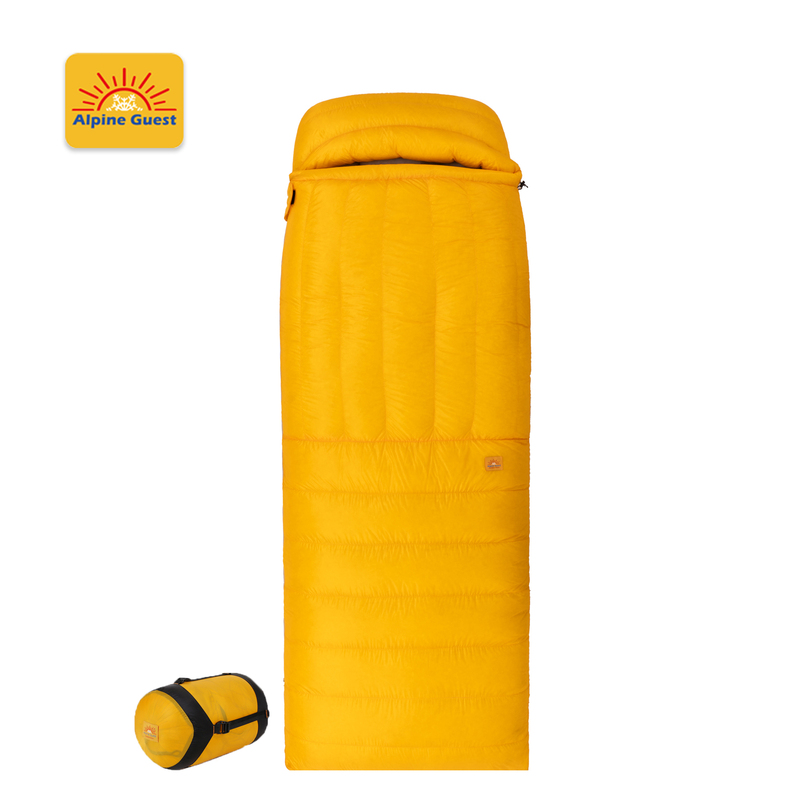 Alpine Guest Aiguanshuyunshu 10D Ultra-Light Adult Outdoor 850 Fill Power White Duck down Envelope Sleeping Bag