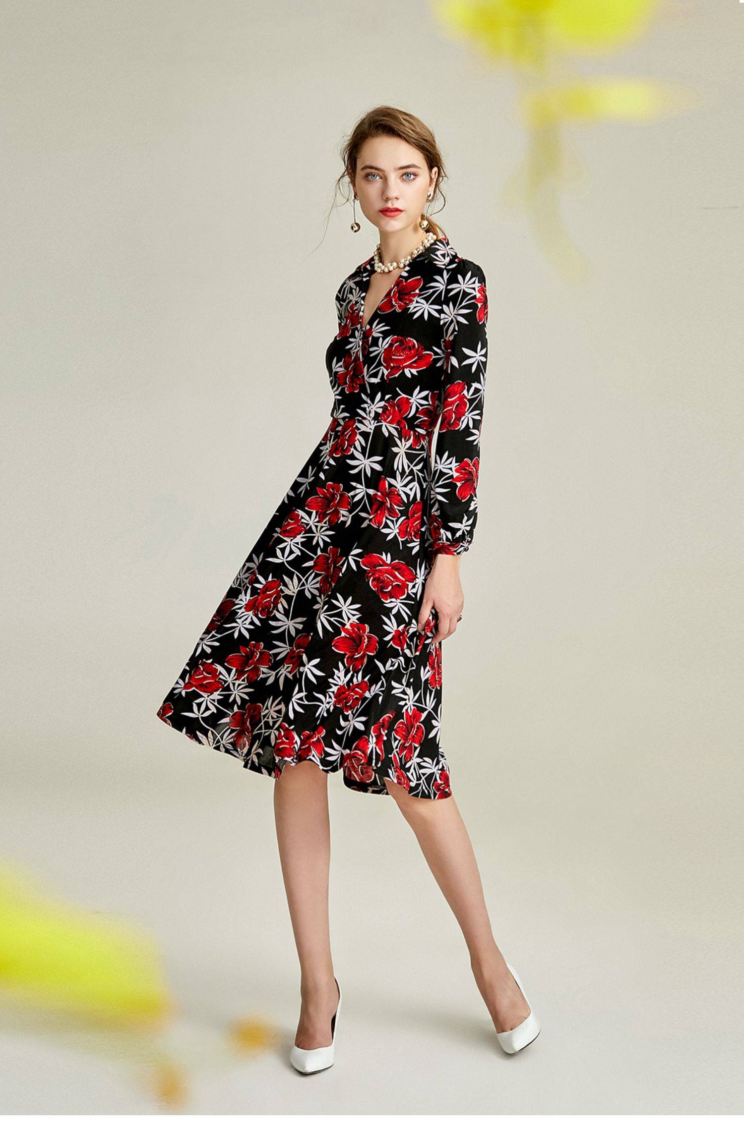 plus size long sleeve swing dress