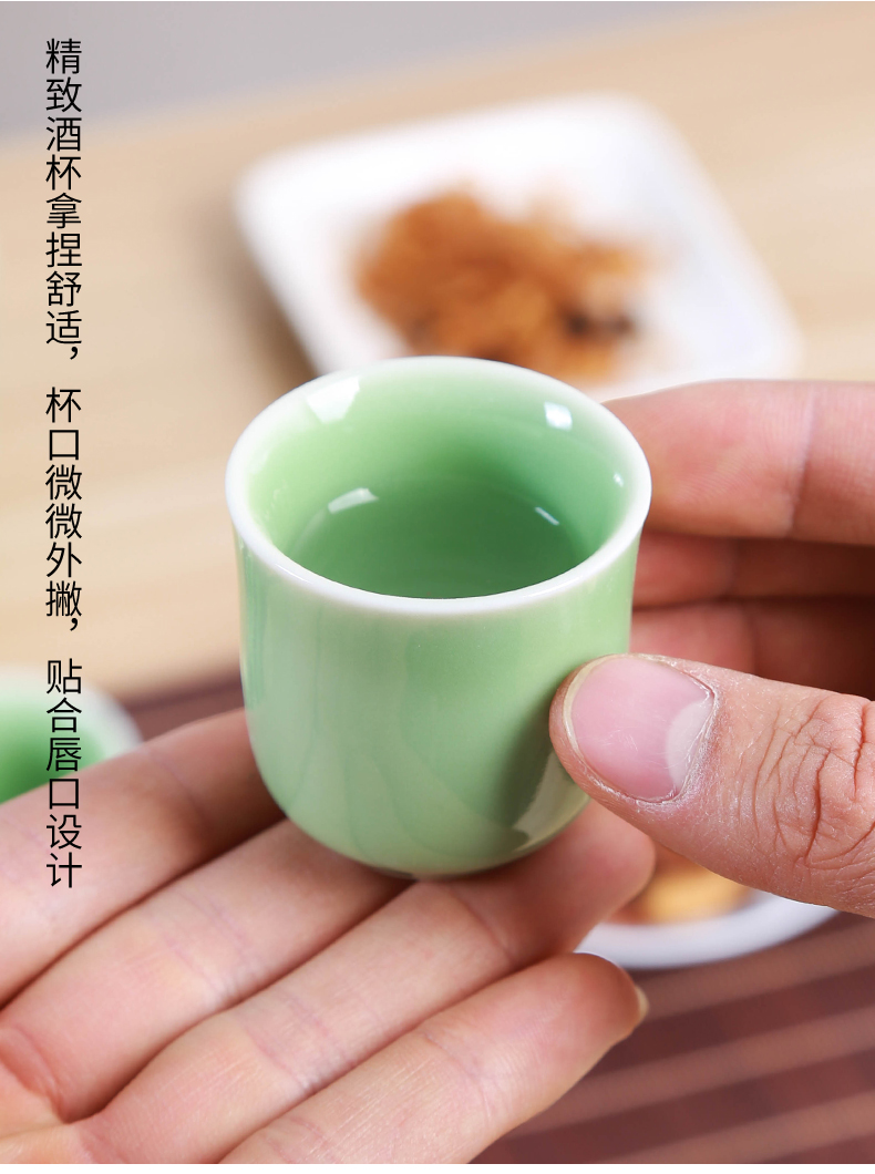 Ba hai ấm rượu gốm lẩu vàng rượu vang trắng rượu sake nhà rượu vang rượu vang ấm rượu ly nhỏ hầm rượu ba ba cốc uống rượu
